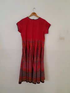 Red Printed Kurta (Women's)