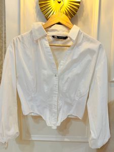 Poplin Corsetry inspired zara shirt