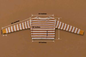 STRIPED CROPPED KNIT SWEATER