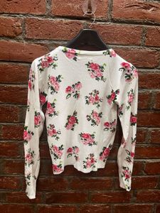 Floral Print Knit Sweater