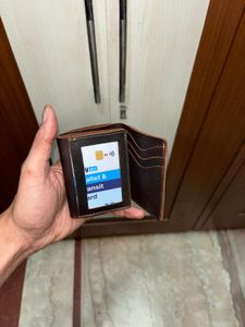 Real Leather-Tri fold Wallet