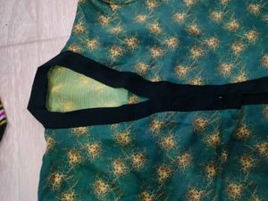 Green Printed Kurta
