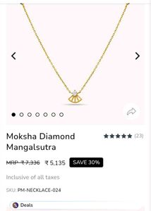 Moksha Diamond Mangalsutra Necklace
