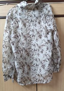 Sheer Floral Print Blouse🍂