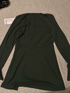 casual green dress.