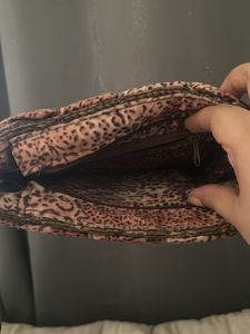 Animal Print Satin Cane Bag
