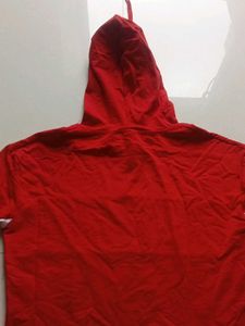 Colorblock Hoodie with "Okay" Print