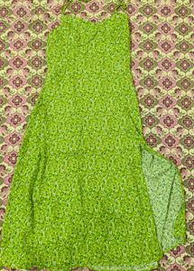 Green Floral Print Sundress