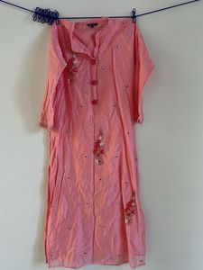 Beautiful Pink Embroidered Kurta