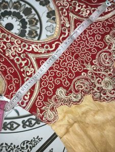 Elegant Beige and Maroon Anarkali Kurta