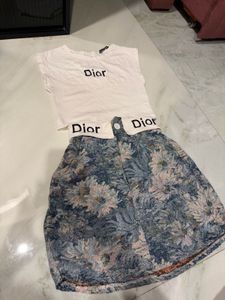 shorts and top Dior