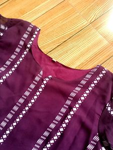 ⚡SALE!!⚡Pretty Maroon Side Slit Long Kurti