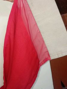 Red Embellished Kurta Set