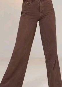 Brown Wide Leg Jeans