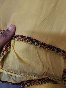 Yellow Embroidered Kurti With Dupatta