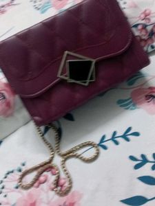 Quilted Chain Sling Bag
