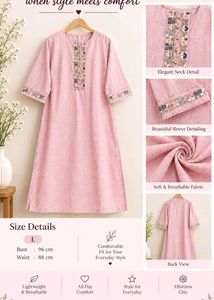 Pink Embroidered Kurta