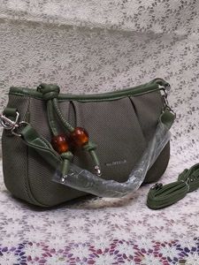 Chic Grey Handbag with Cherry Charms