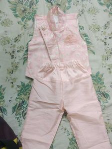 Beautiful Baby Pink Ethnic Set