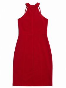 Red Halter Neck Bodycon Dress