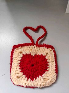 Crocheted Heart Ornament + Freebie Bookmarks