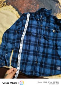Boys Blue Checkered Shirt