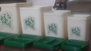 Vintage Canister Set - Opaque Plastic