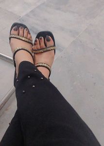 Sparkling Strappy Flat Sandals