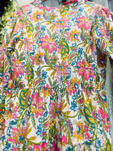 Floral Print Tiered Maxi Dress