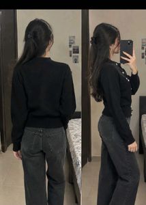 Black Button-Up Cardigan