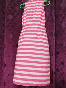 Striped Sleeveless Button-Up Dress