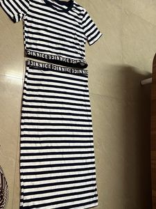 Striped Two-Piece Dress Set