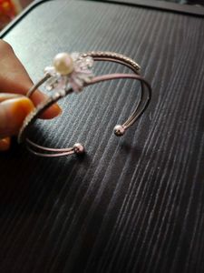 Elegant Pearl &amp; Crystal Cuff Bracelet