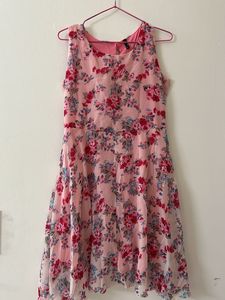 pink floral dress