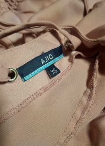 Ajio Pink Laced Back Crop Top