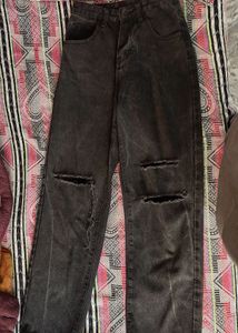 Charcoal Distressed Jeans
