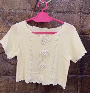 Cute Yellow Cropped Top
