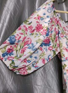 Floral Print Tiered Midi Dress