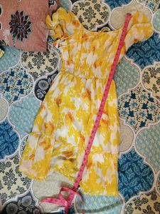 Yellow Floral Summer Dress