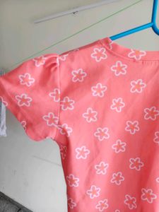 Cute Coral Floral T-Shirt