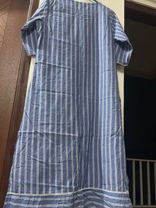 Blue Striped Kurta Set