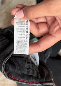 Washed Black Denim Jeans