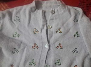 lavender cardigan