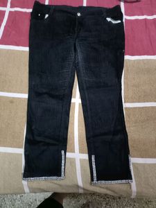 Party Wear Cotrise Capri For Women In 32 Size