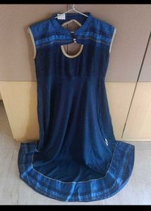 Navy Blue Flared Kurta/Gown