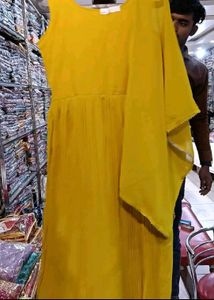 letest trending Yellow anarkali