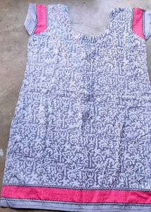 Printed Grey Kurta