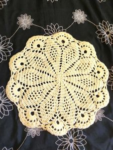 Handmade Yellow Crochet Doily