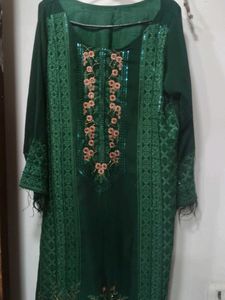 Emerald Green Embroidered Kurta