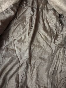warm Elegant Tan Asymmetrical coat no flaws